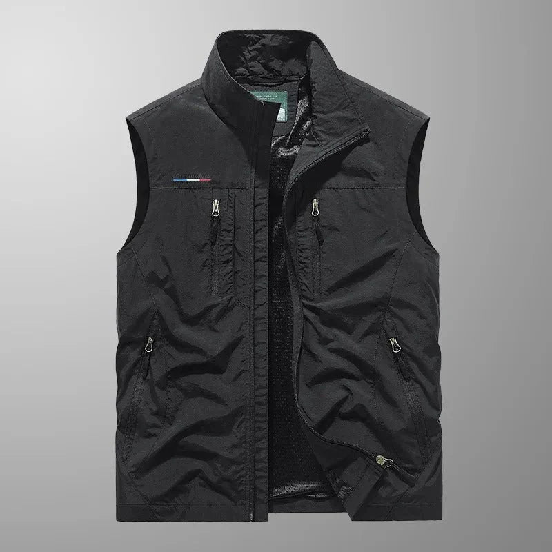 Gilet cargo multi-poches respirant homme léger pratique