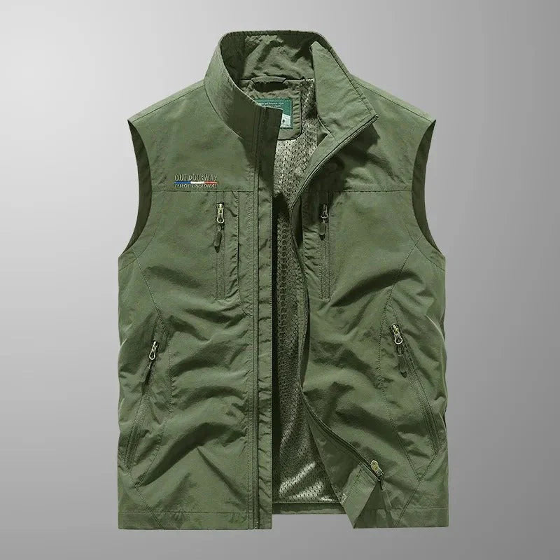 Gilet cargo multi-poches respirant homme léger pratique
