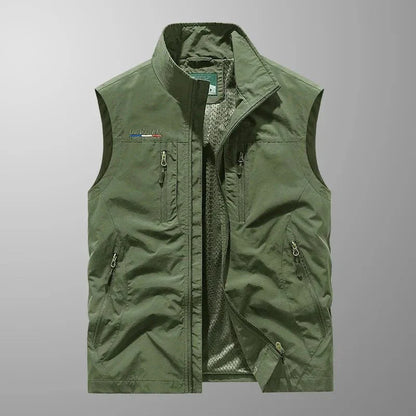 Gilet cargo multi-poches respirant homme léger pratique