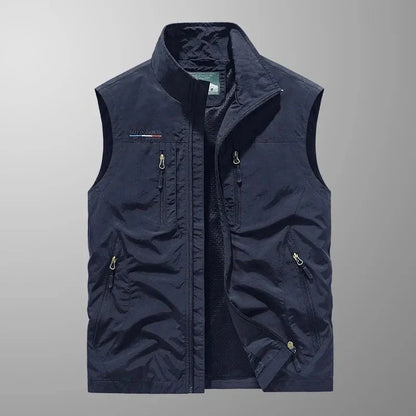 Gilet cargo multi-poches respirant homme léger pratique