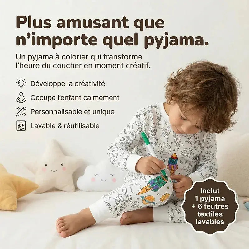 Pyjama Enfant à Colorier