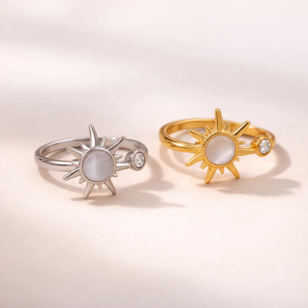 Anti-Stress-Ring mit Sonnenmotiv