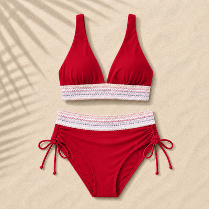 Bikini mit hoher Taille für einen flachen Bauch