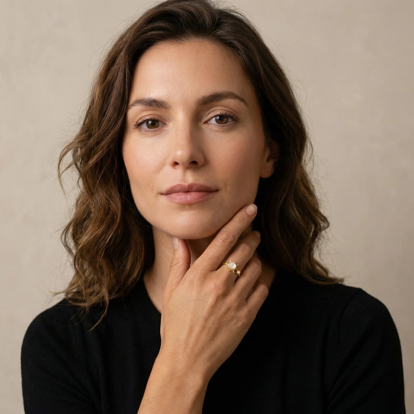 Anti-Stress-Ring mit Sonnenmotiv