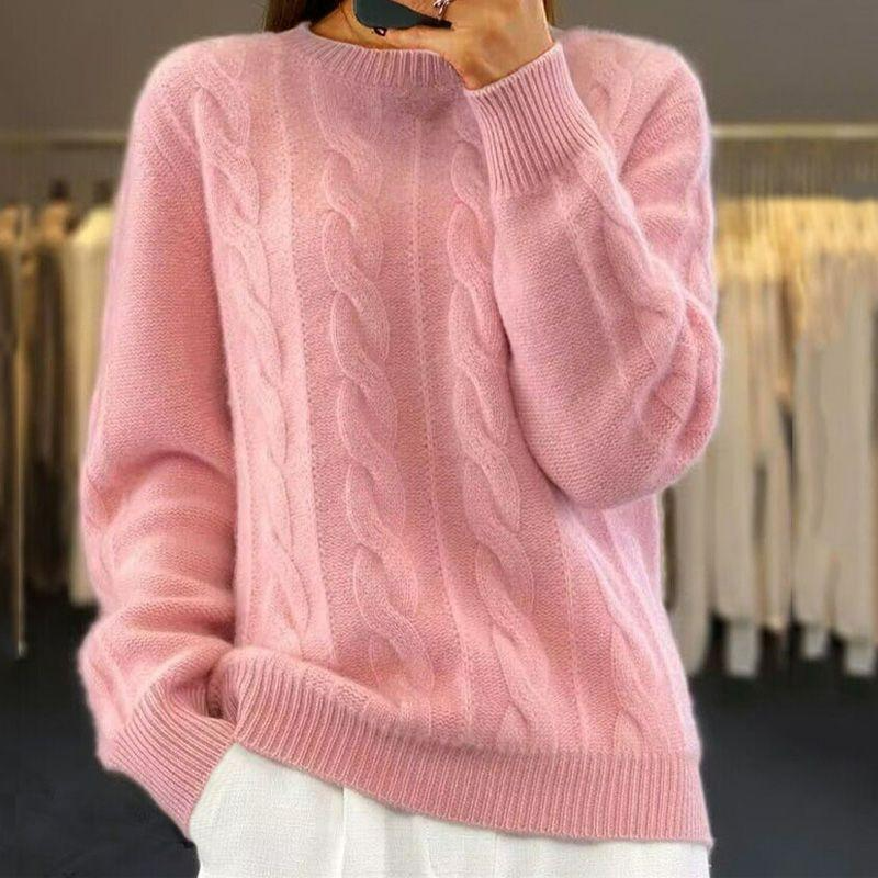 Weicher Zopfmusterpullover für Damen
