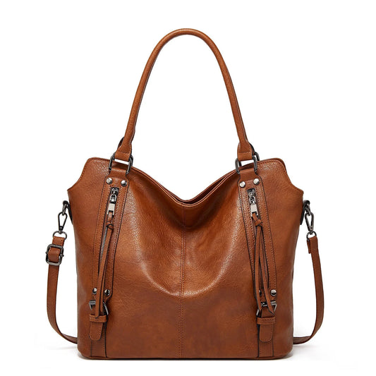 Elegante und praktische Handtasche aus weichem Leder für Damen