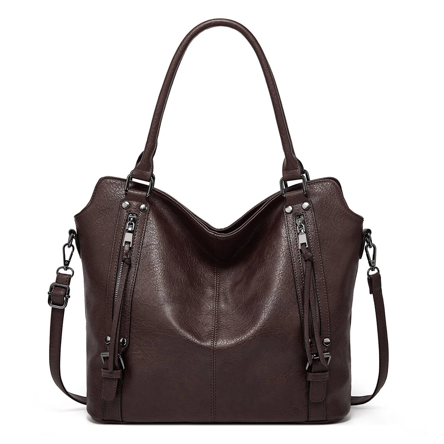 Elegante und praktische Handtasche aus weichem Leder für Damen