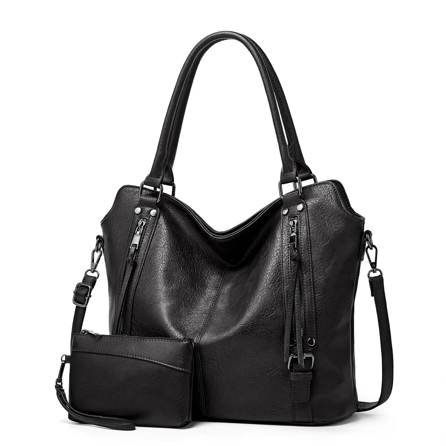 Elegante und praktische Handtasche aus weichem Leder für Damen
