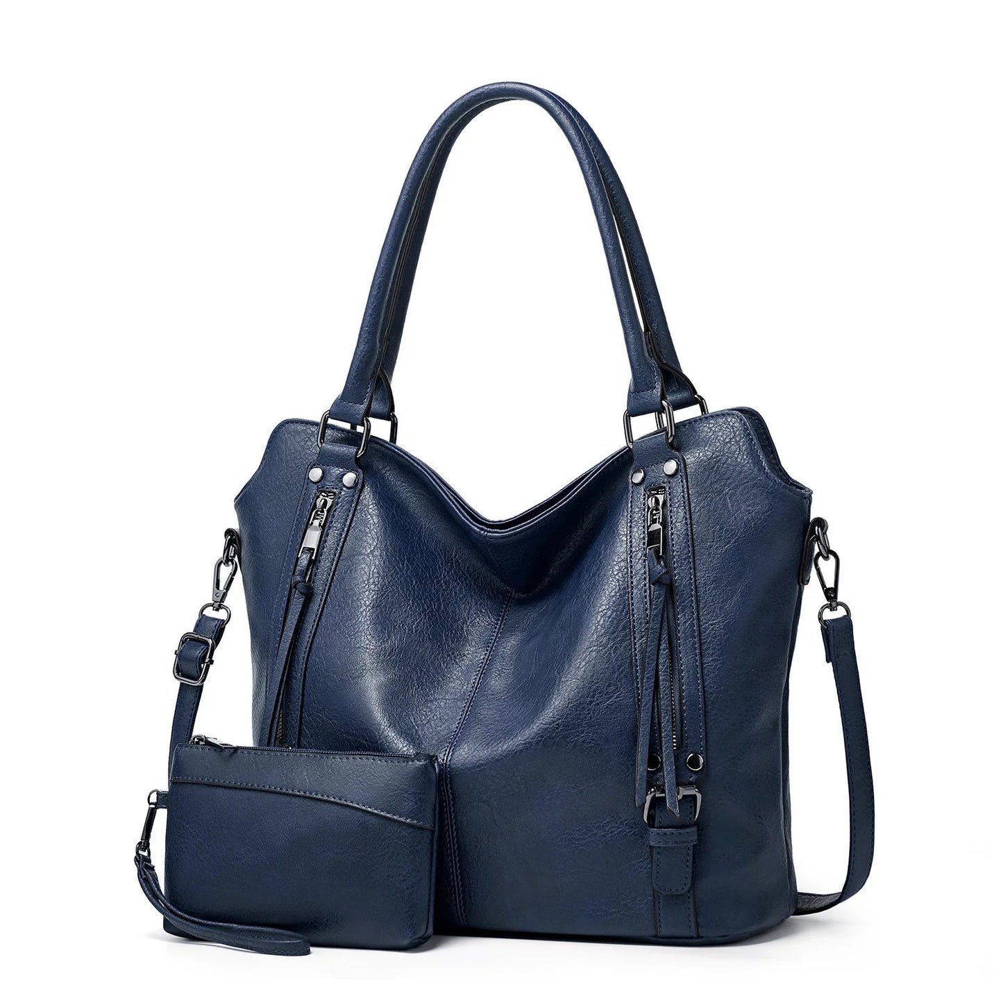 Elegante und praktische Handtasche aus weichem Leder für Damen