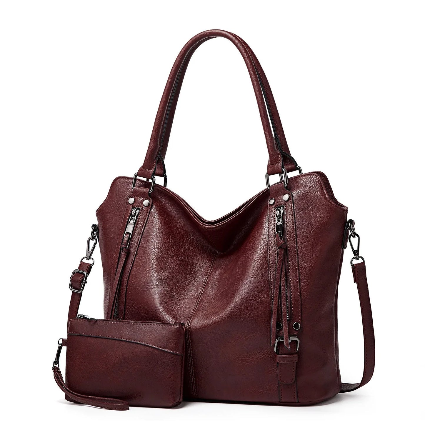 Elegante und praktische Handtasche aus weichem Leder für Damen