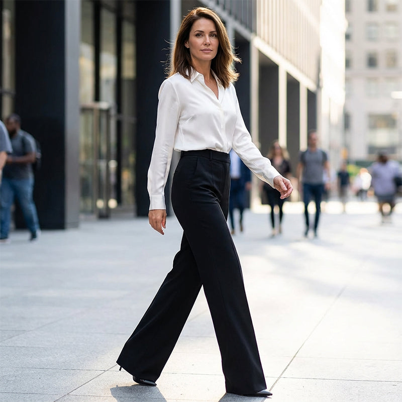 Pantalon taille haute élégant et confortable pour femme