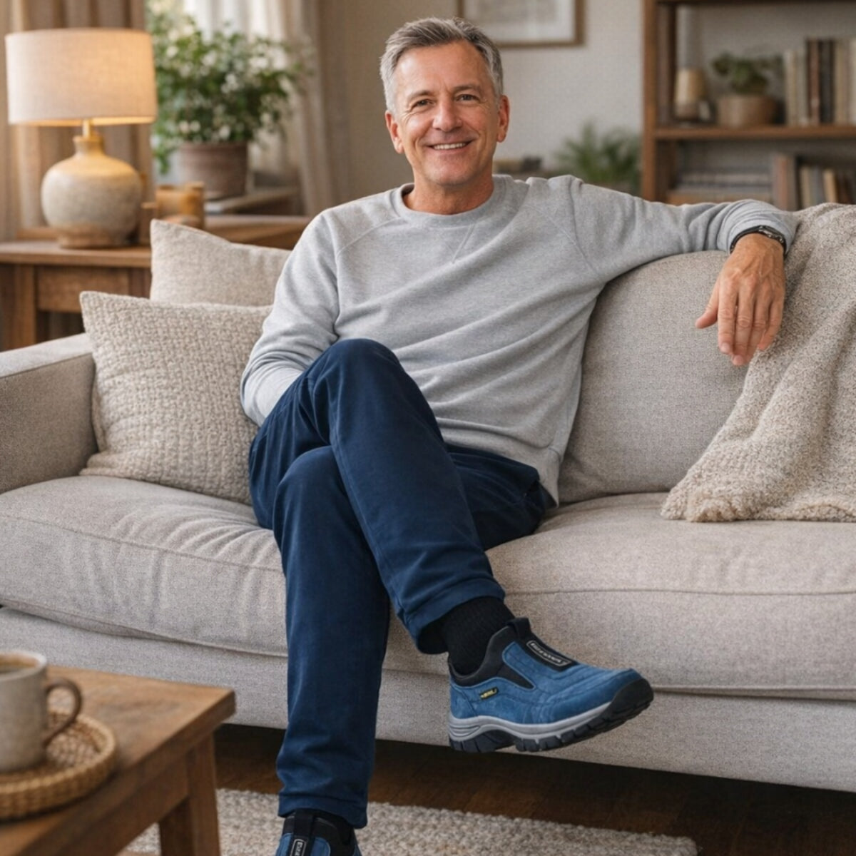 Rutschfeste Herrenschuhe, bequem und isolierend