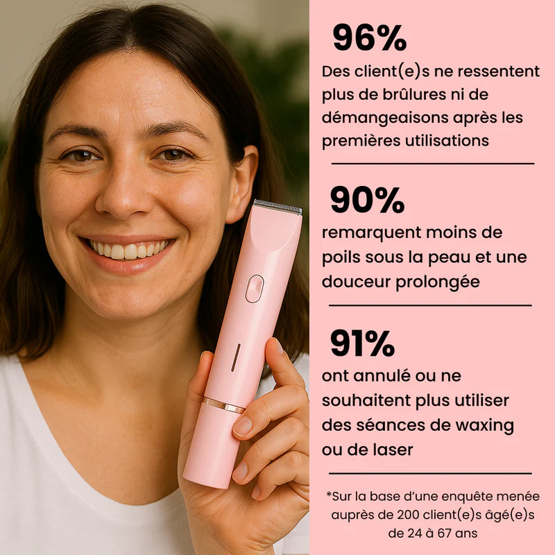 Rasoir électrique 2-en-1 pour peau lisse et sans irritation