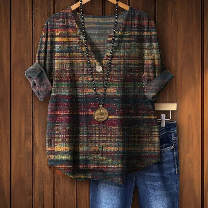Mehrfarbige Vintage-Bluse