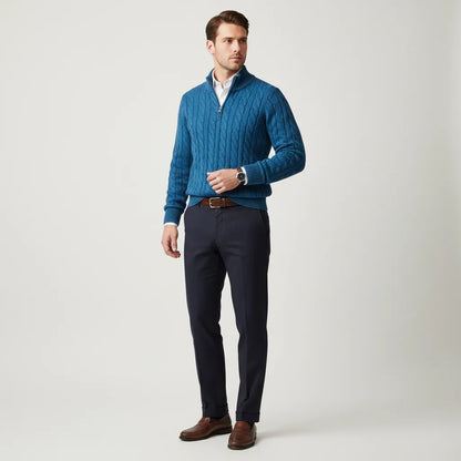 Pull en maille avec fermeture éclair