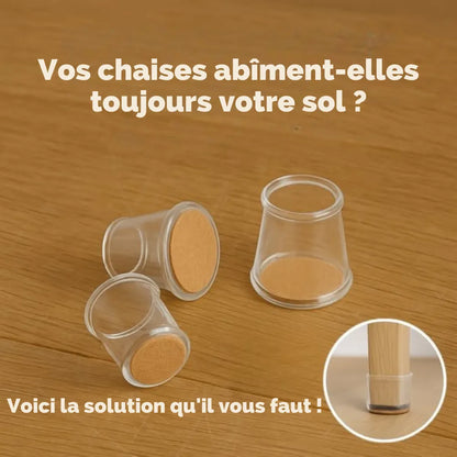 Protège-pieds en silicone pour chaises