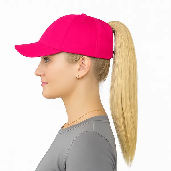 Damen-Kappe mit Zopfausschnitt