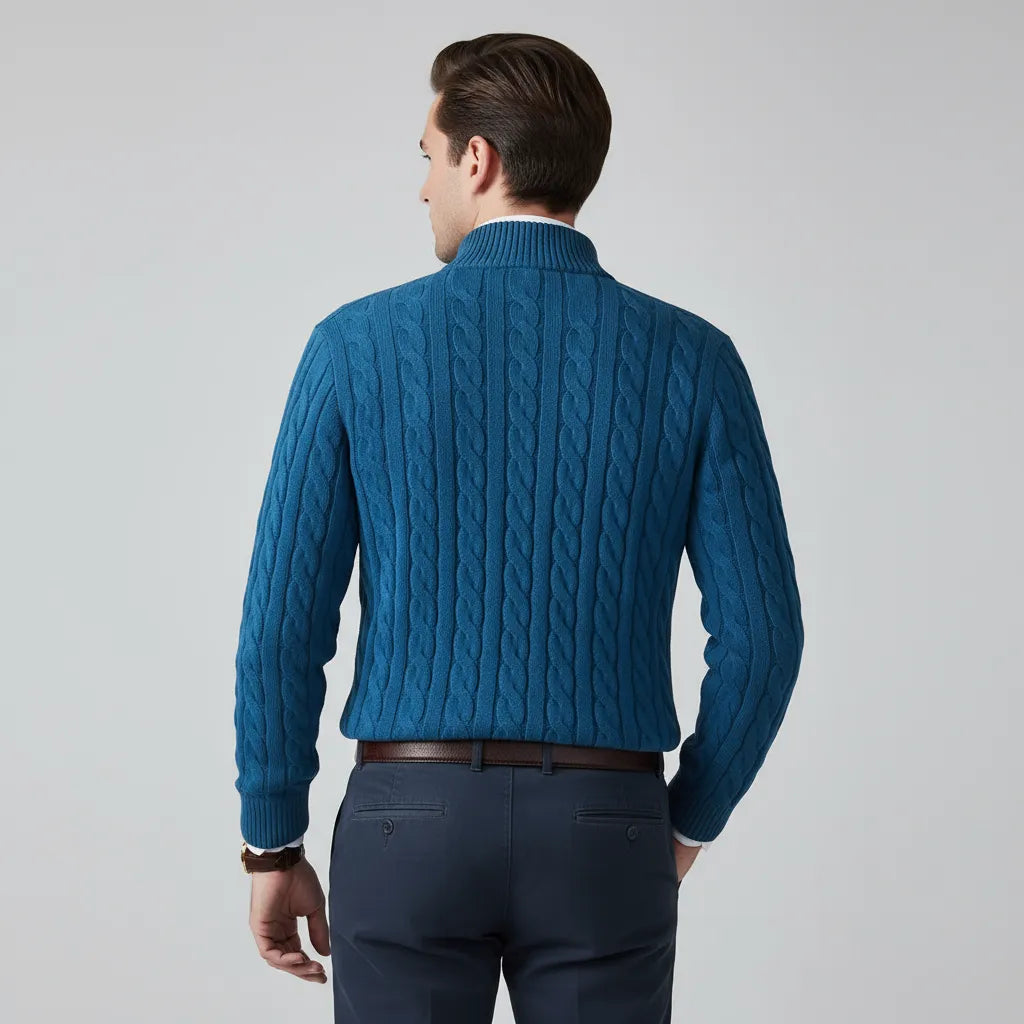 Pull en maille avec fermeture éclair