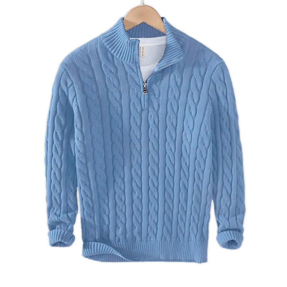 Pull en maille avec fermeture éclair