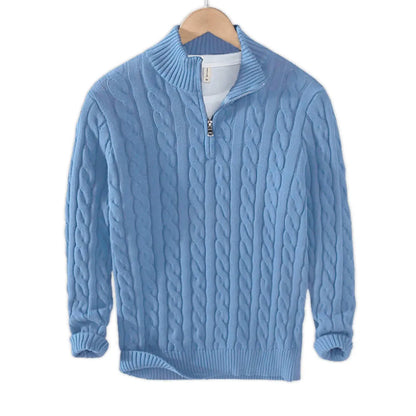 Pull en maille avec fermeture éclair