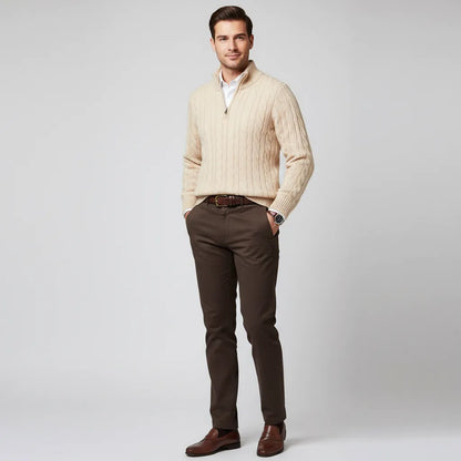 Pull en maille avec fermeture éclair