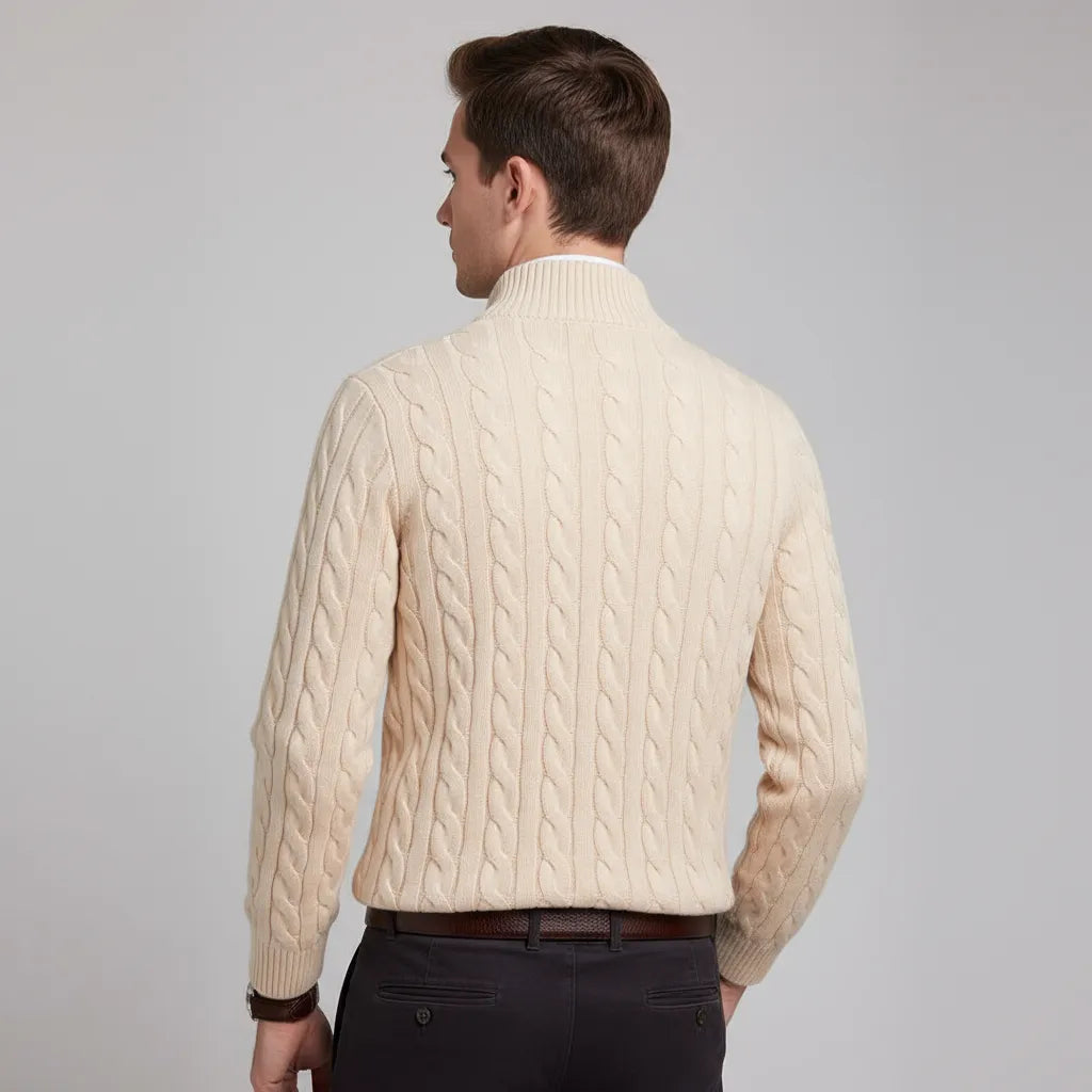 Pull en maille avec fermeture éclair