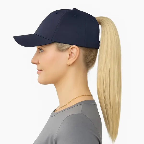 Damen-Kappe mit Zopfausschnitt