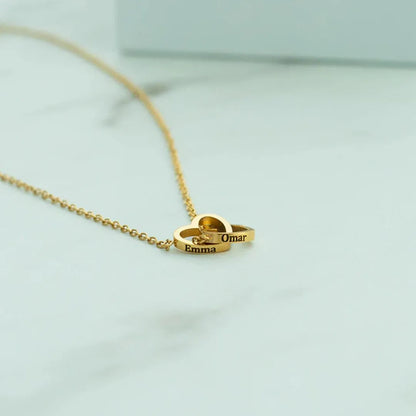 Coffret Rose Éternelle & Collier Gravé