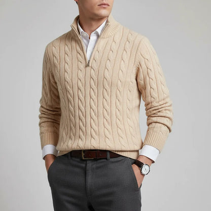 Pull en maille avec fermeture éclair