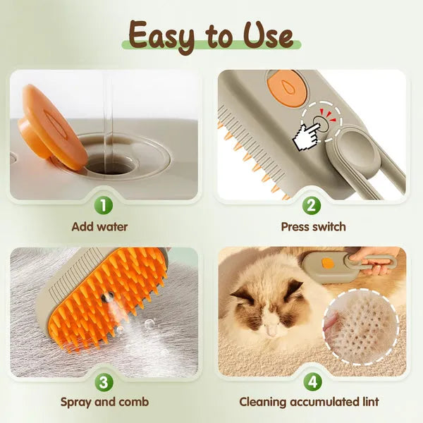Brosse autonettoyante pour poils d’animaux