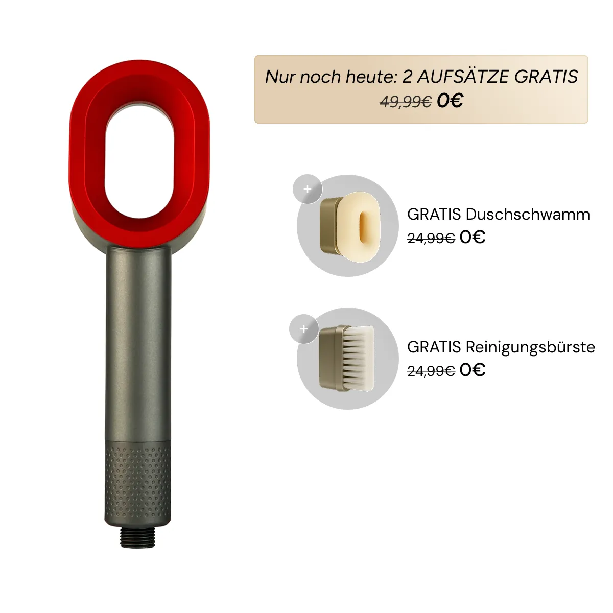 HydroPure 3-in-1 Premium Duschkopf