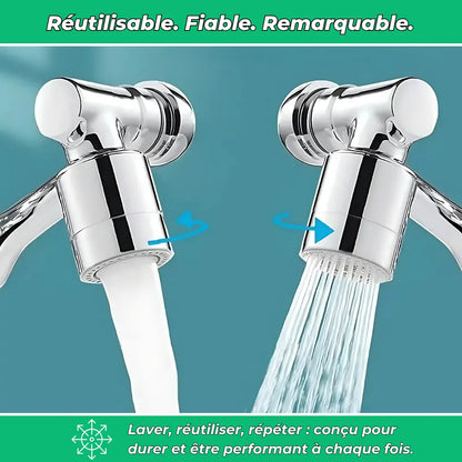 Extension de robinet pivotante 1440°