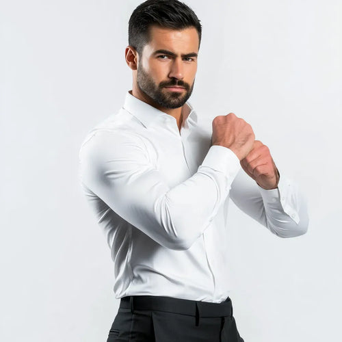 Elegantes Slim-Fit Hemd ohne Bügeln
