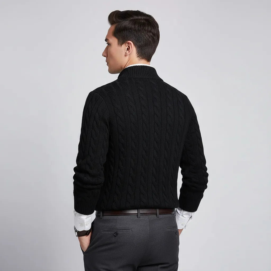 Pull en maille avec fermeture éclair