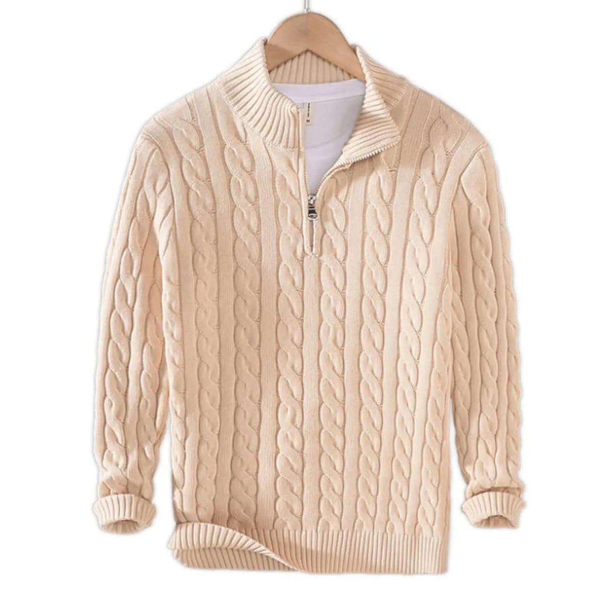 Pull en maille avec fermeture éclair