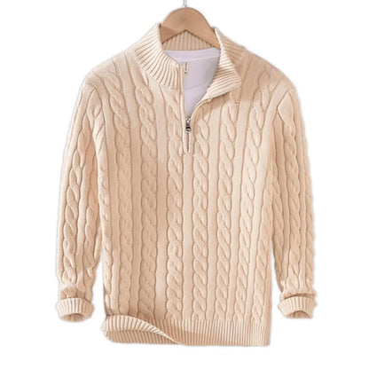 Pull en maille avec fermeture éclair