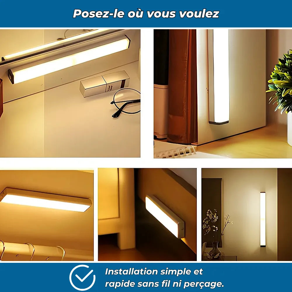 Lampe LED 30 cm avec détecteur de mouvement