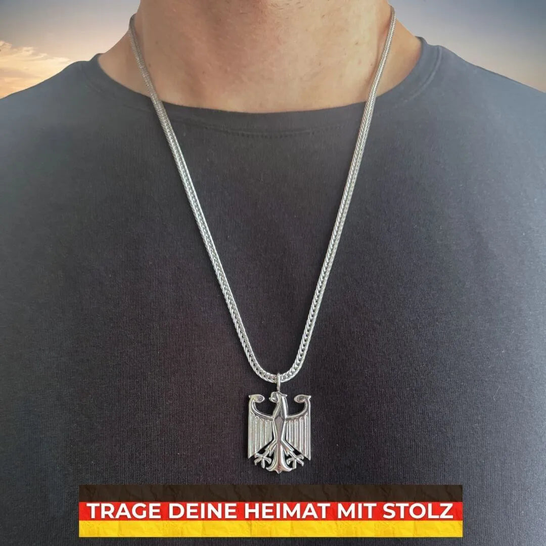 Edelstahlkette mit Adleranhänger