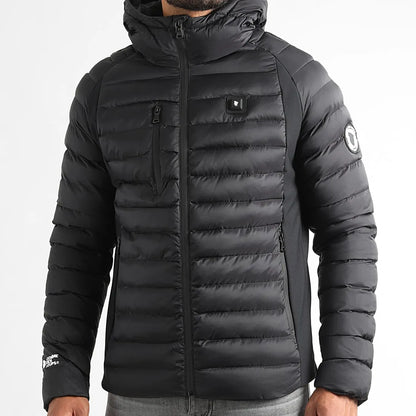 Doudoune Chauffante Homme à Capuche Noire