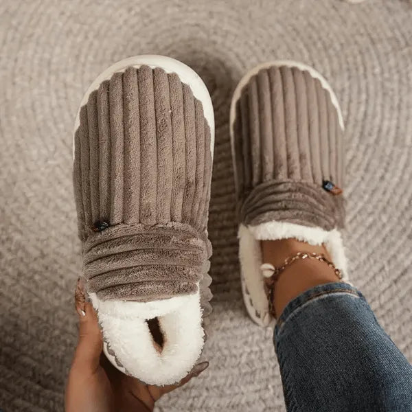 Chaussons cocooning doublés