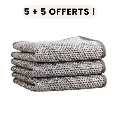 Chiffons nettoyants inox réutilisables