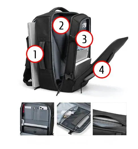 Sac à dos de voyage extensible