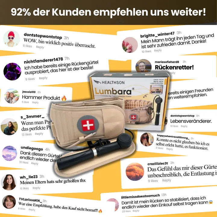 Aufblasbares Dekompressions-Gürtel zur Entlastung der Lendenwirbelsäule