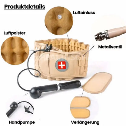 Aufblasbares Dekompressions-Gürtel zur Entlastung der Lendenwirbelsäule