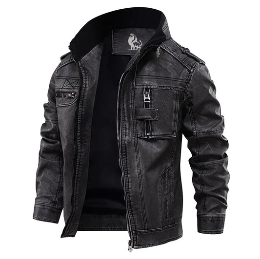 Veste en cuir homme