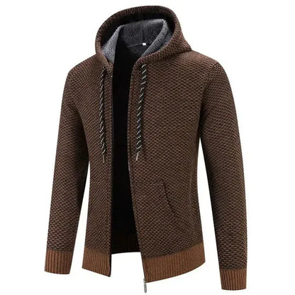 Herren Strickjacke mit Kapuze