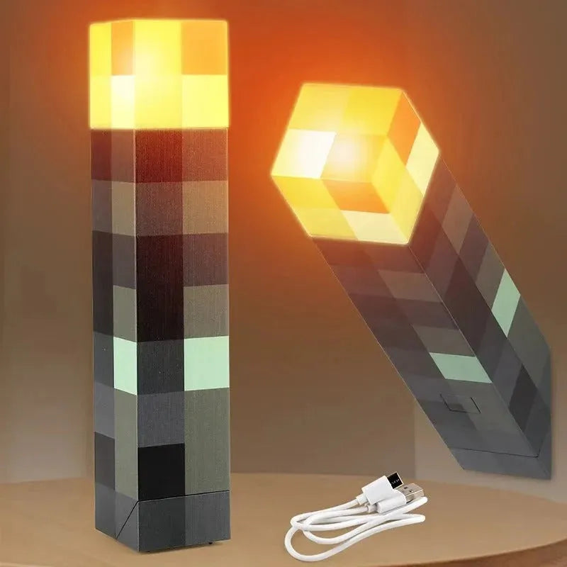 Lampe de poche aventure pixelisée lumineuse