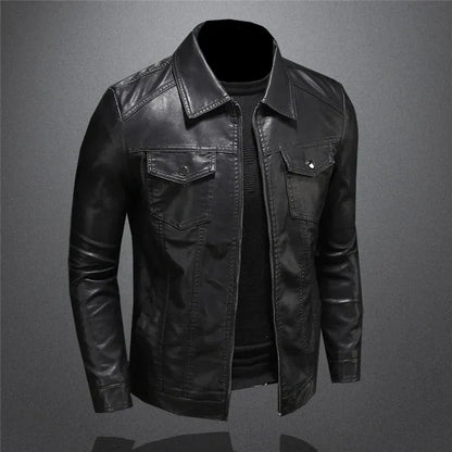 Veste en cuir homme