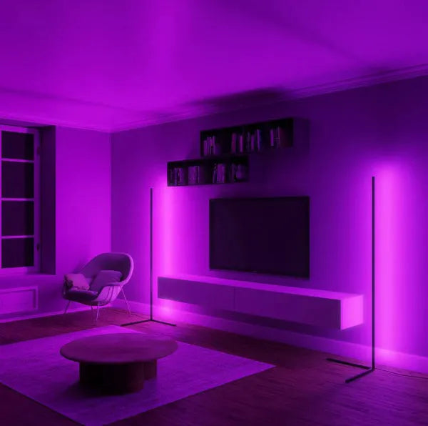 Lampe LED sur pied multicolore