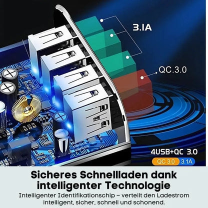 USB Ladegerät mit 4 Ports